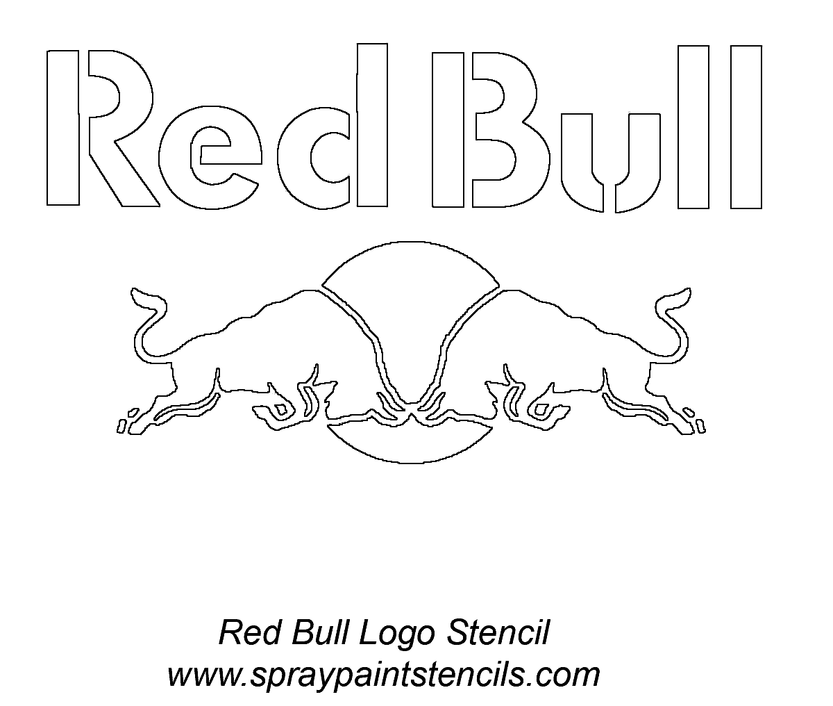 Outline of the Red Bull Logo - Red Bull Coloring Pages | Coloring Pages