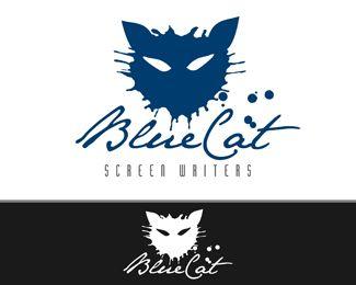 Blue Cat Logo LogoDix