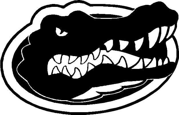 Black and White Gator Logo - Florida Gators Logo Black Related Keywords & Suggestions - Florida ...