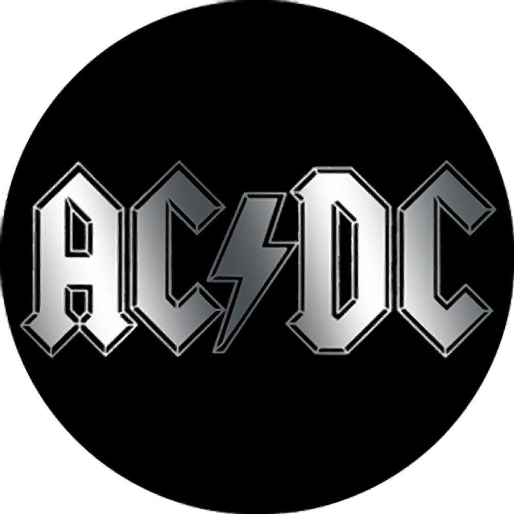 AC/DC Logo - AC DC Logo Metallic Button