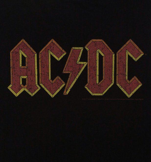 AC/DC Logo - Black AC DC Logo Sleeveless T Shirt From Amplified
