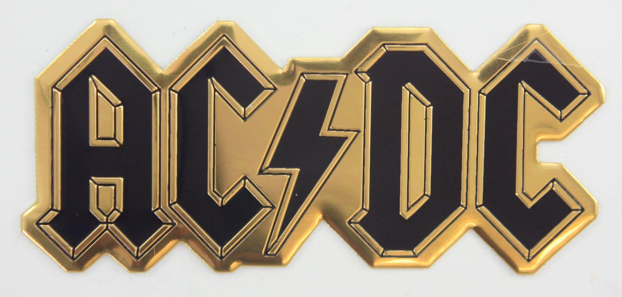 AC/DC Logo - AC DC Metallic Sticker