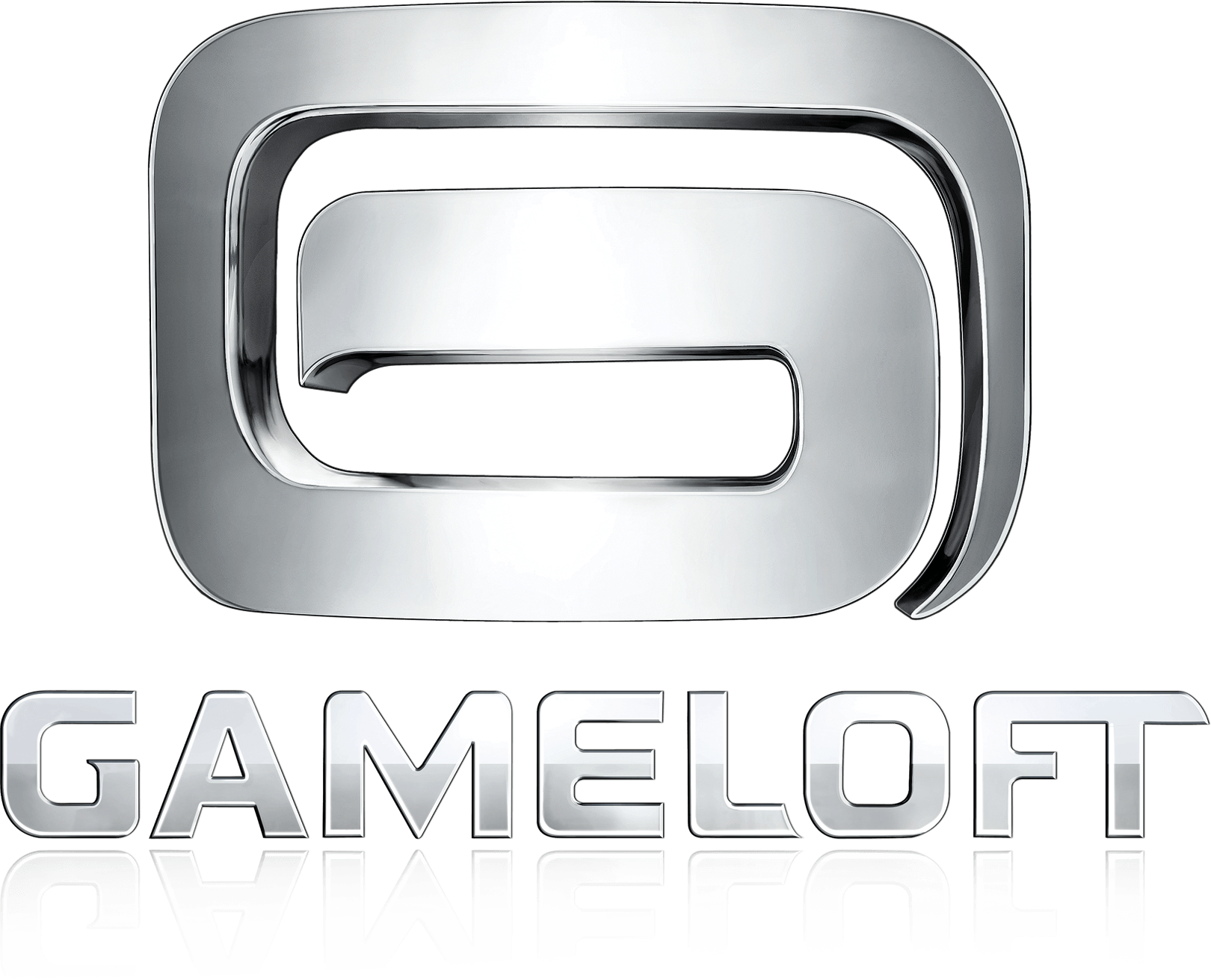 Gameloft Logo - Gameloft Logo (2010; White Version; Reflective Version).png