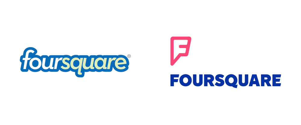 Red and Blue F Logo - Brand New: New Logo for Foursquare in Collaboration with Red Antler