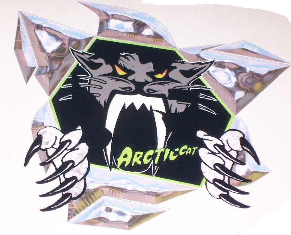 Arcticcat Logo - Arctic Cat RIP THREW FULL COLOR 6x6 Wall or trailer Decal