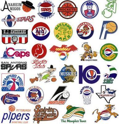 NFL American Football Logo - Old ABA logos on a sheet | 70s Basketball Design | NBA, Basketball ...