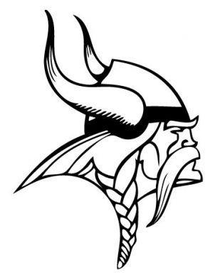 Black and White Vikings Logo - Minnesota Vikings Printables | Minnesota Vikings Logo Coloring Page ...