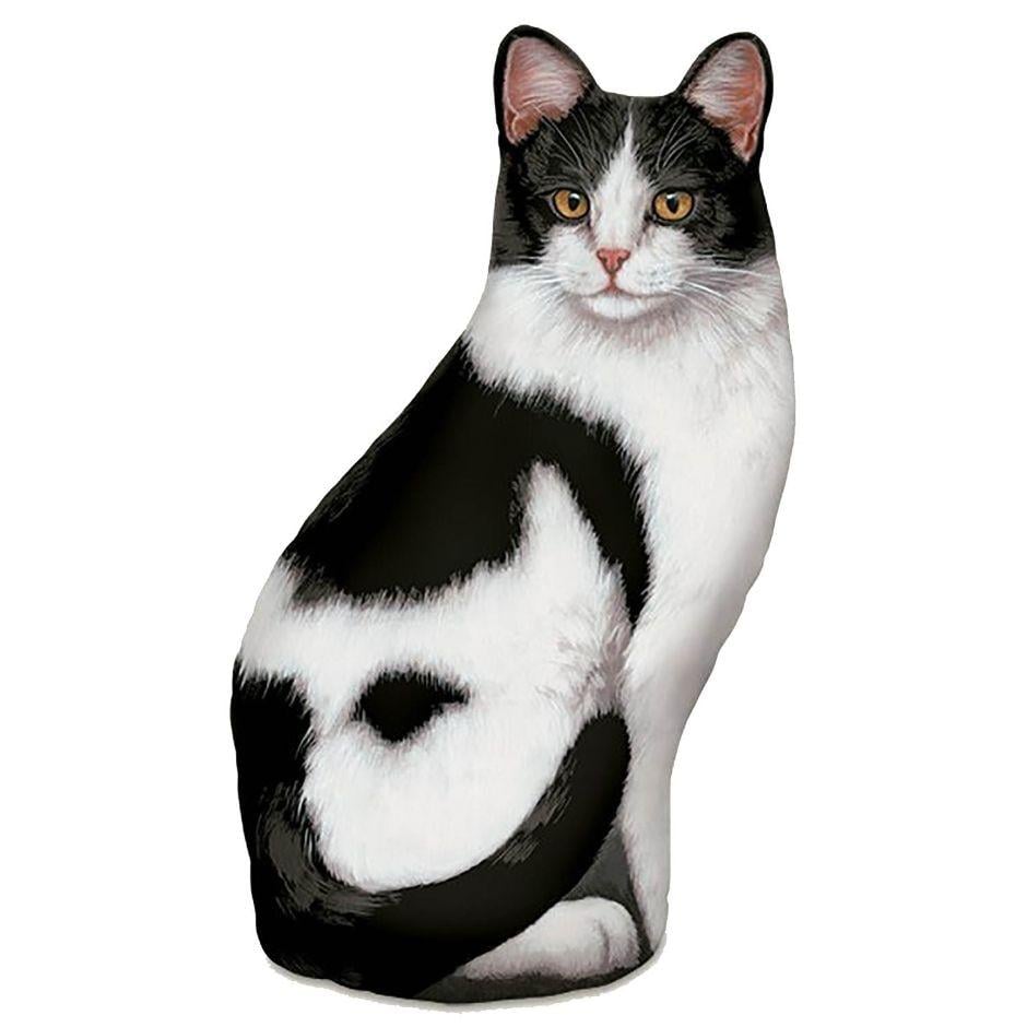 Black and White Cat Head Logo - Black and White Cat Doorstop | Shop.PBS.org