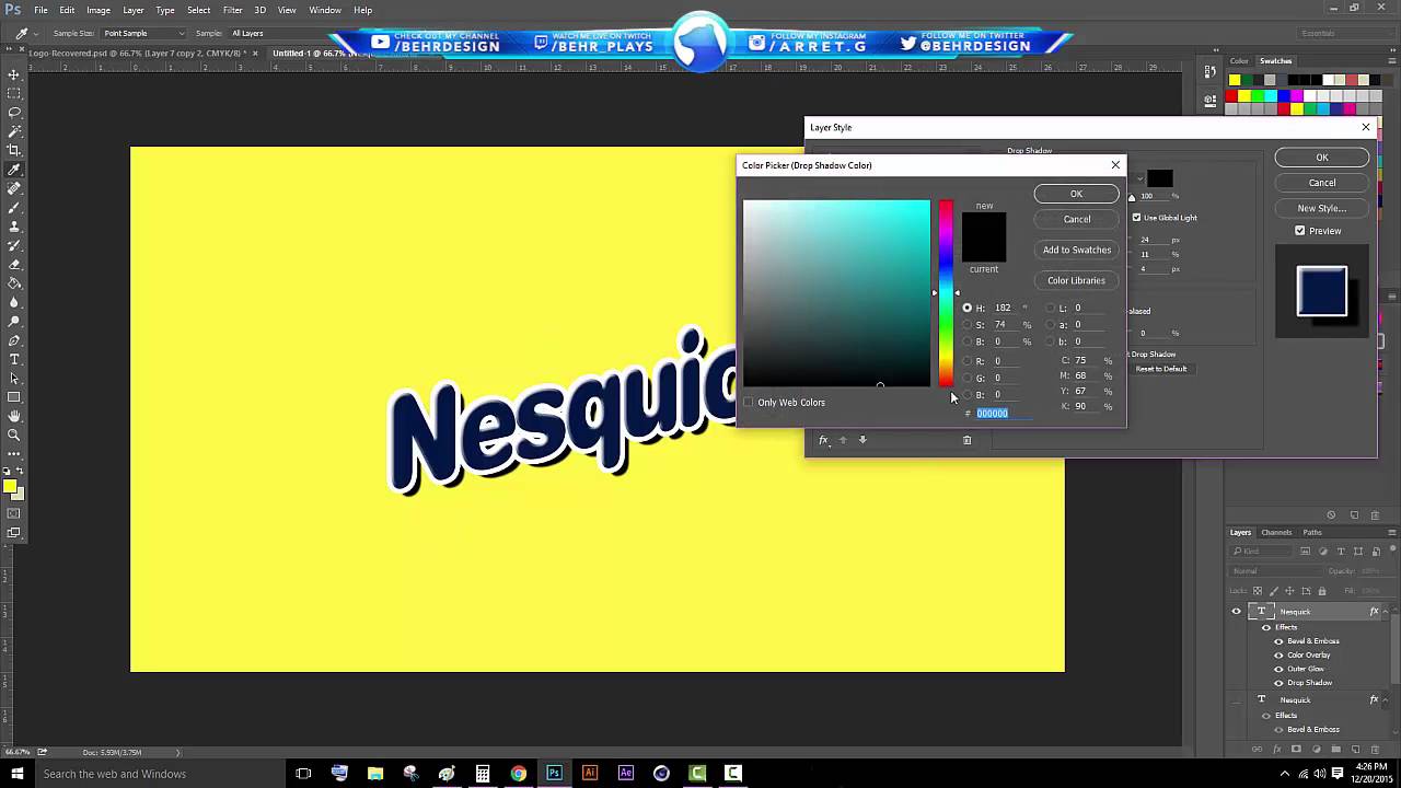Nesquik Logo - Tutorial: Nesquik Logo (Photoshop CC) - Behr - YouTube
