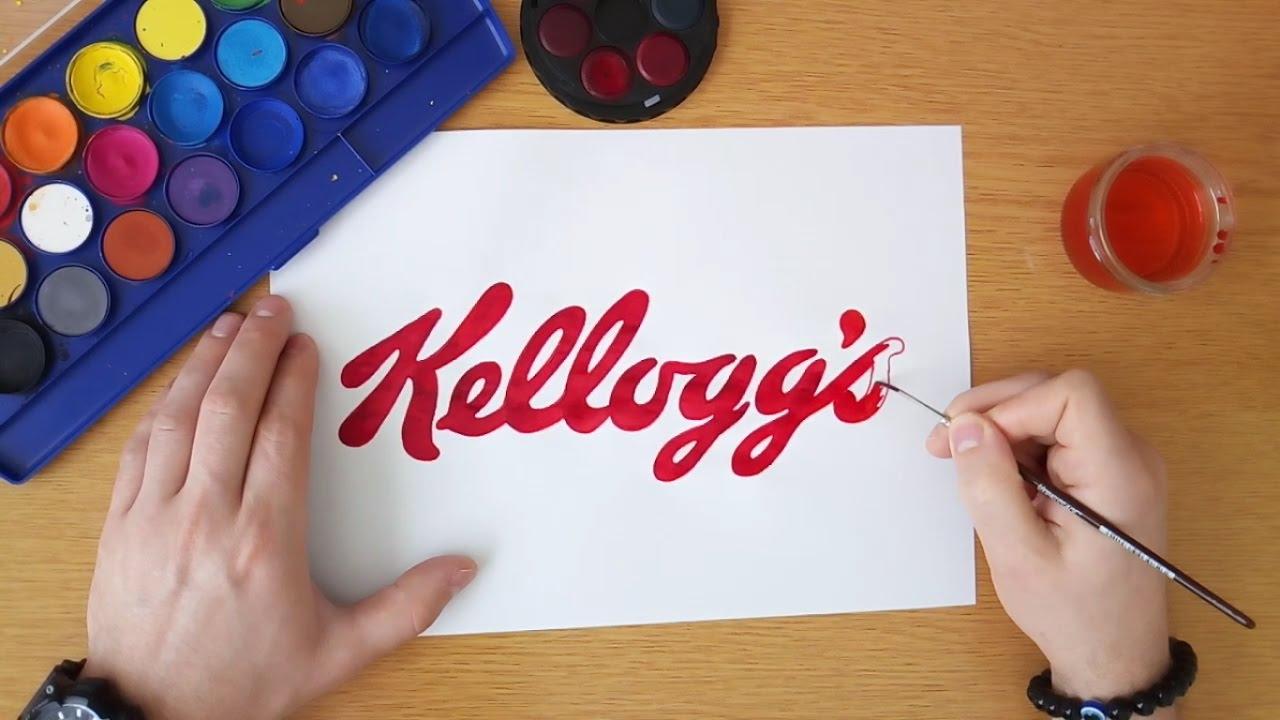 Kellogg's Logo - How to draw the Kellogg's logo - YouTube