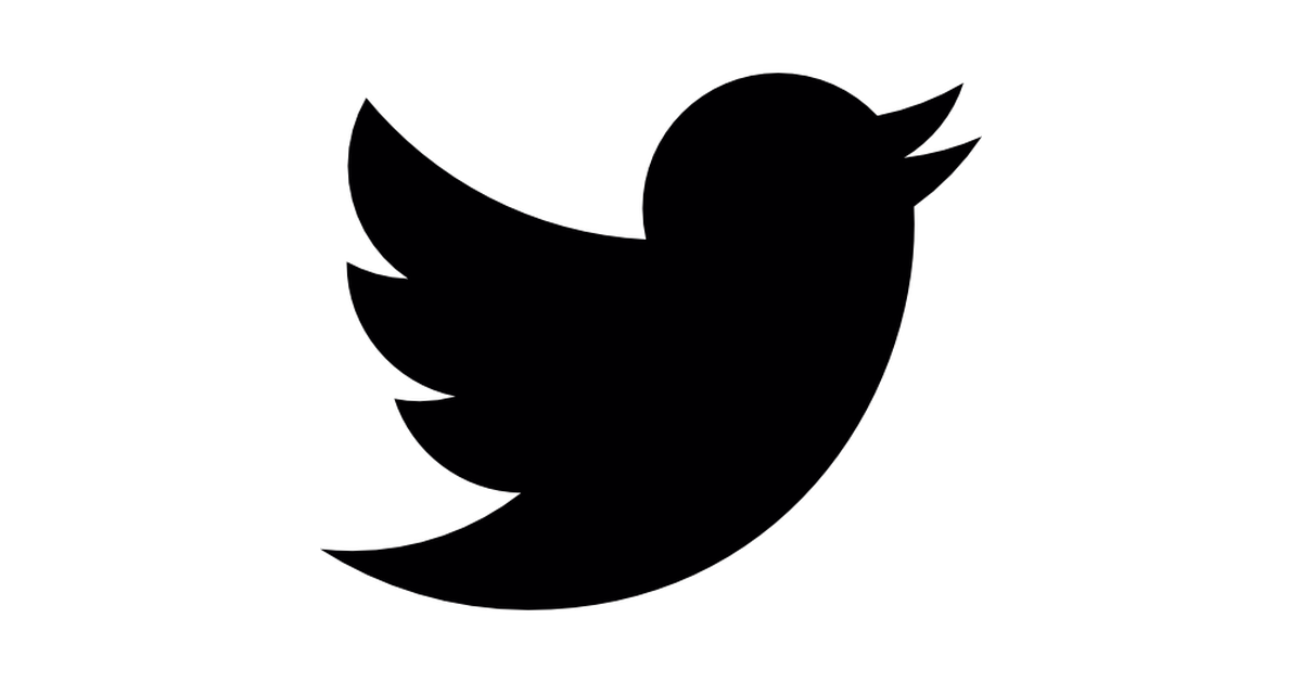 Black and White Twitter Bird Logo - Twitter Logo Silhouette social icons