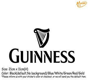 Guinness Logo - GUINNESS BEER LOGO Wall Stickers 21cm Reflective Decal Business