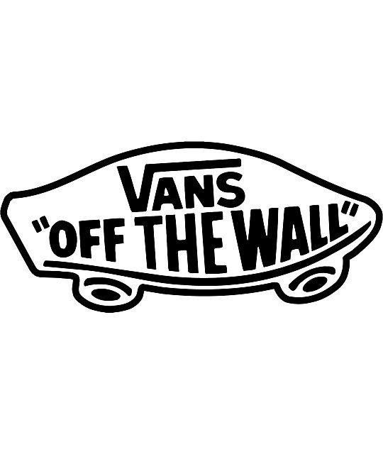 Off the Wall Logo - Vans Off The Wall Black Die Cut