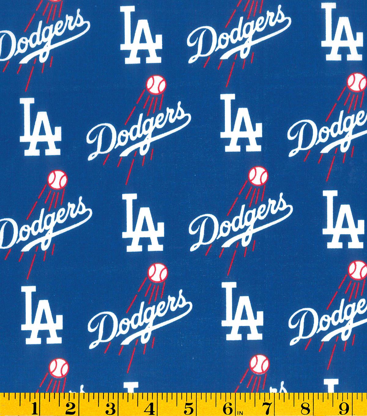 Los Angeles Dodgers Logo - Los Angeles Dodgers Cotton Fabric 58