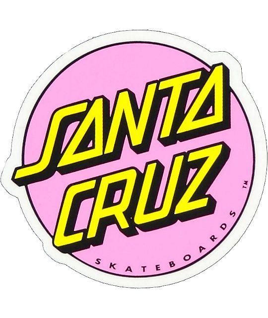 Zumiez Logo - Santa Cruz Other Dot Light Pink 3 Sticker