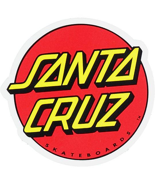 Zumiez Logo - Santa Cruz Classic Dot 3 Sticker