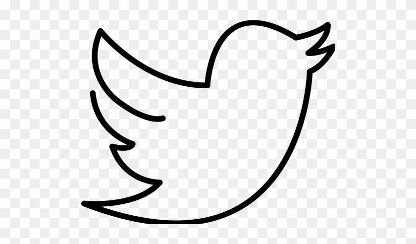 White Twitter Bird Logo - Continuous Line Media Bird White Icon Png