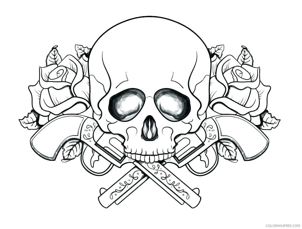 Guns and Roses Coloring Pages Logo - All about Sugar Skull And Roses Coloring Page Free Printable - www ...
