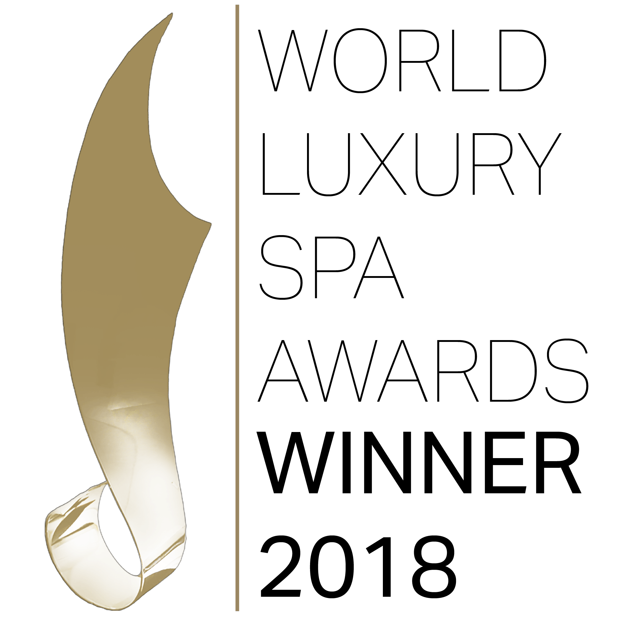 Tan World Logo - 2018 Spa Awards Winner Logo (Black Text) - Mara Bushtops