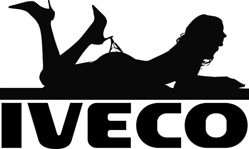 Iveco Logo - Iveco girl HGV Truck sticker decals for glass - bodywork - decor | eBay