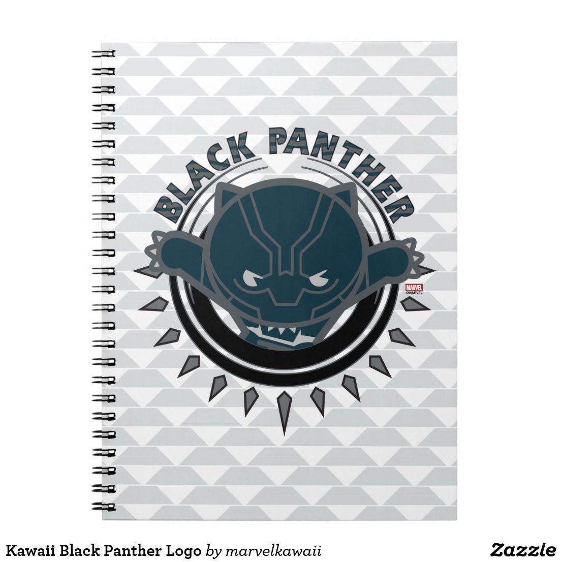 Cute Panther Logo - Kawaii Black Panther Logo Notebook | Cute Marvel Kawaii Teams