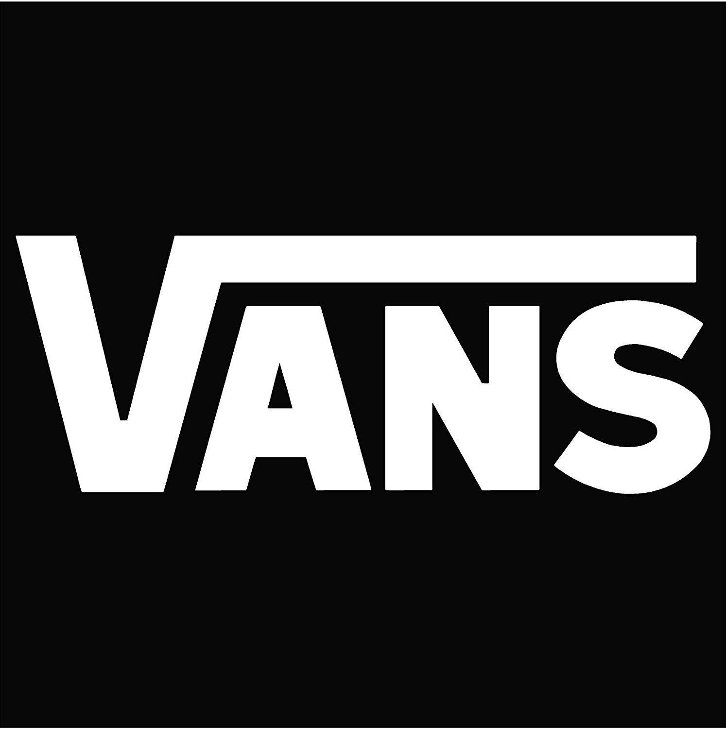 Vans Brand Logo - Amazon.com: Vans Logo Vinyl Sticker Decal Decal-White-6 Inch: Automotive