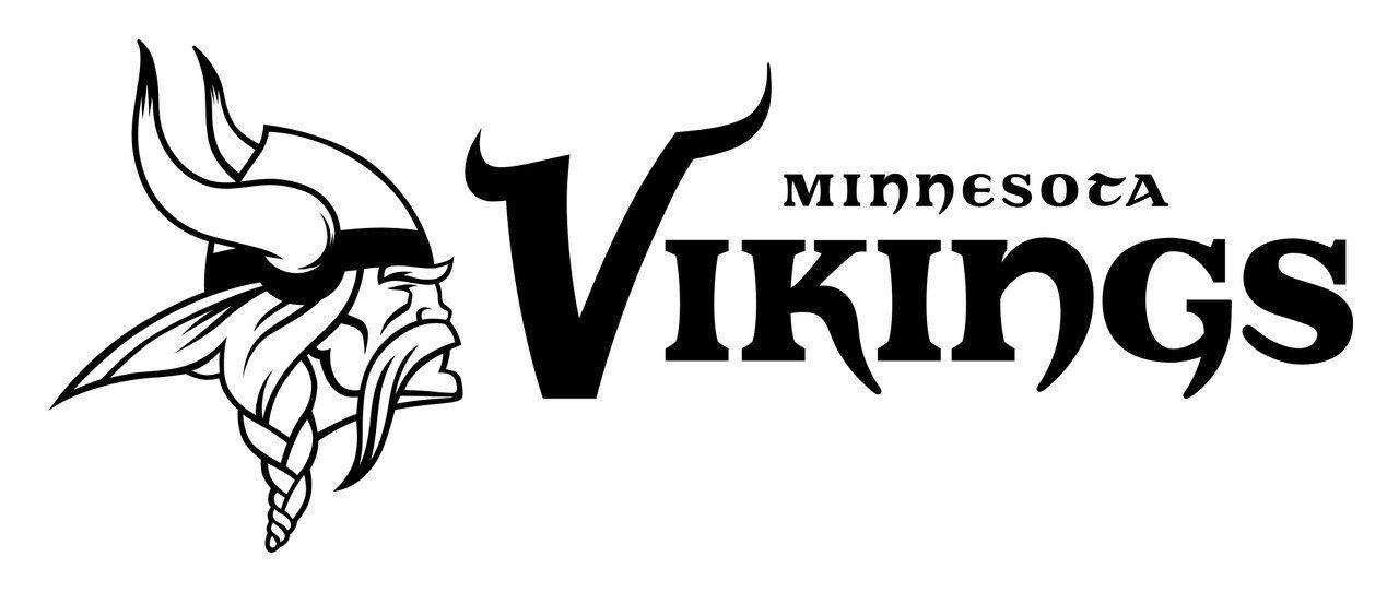 Black and White Vikings Logo - Minnesota Vikings NFL logo football sport vinyl sticker decal | Etsy