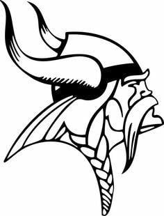Black and White Vikings Logo - Minnesota Vikings Logo [EPS File] | Stuff to do | Futebol Americano ...