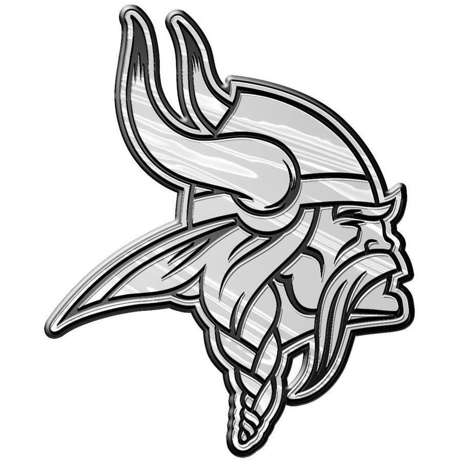 Black and White Vikings Logo - NFL Minnesota Vikings Applique Seat Cover - Walmart.com