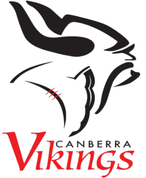 Black and White Vikings Logo - Canberra Vikings