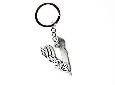 Black and White Vikings Logo - Beaux Bijoux Vikings Logo Key Chain - Silver Vikings Jewellery ...