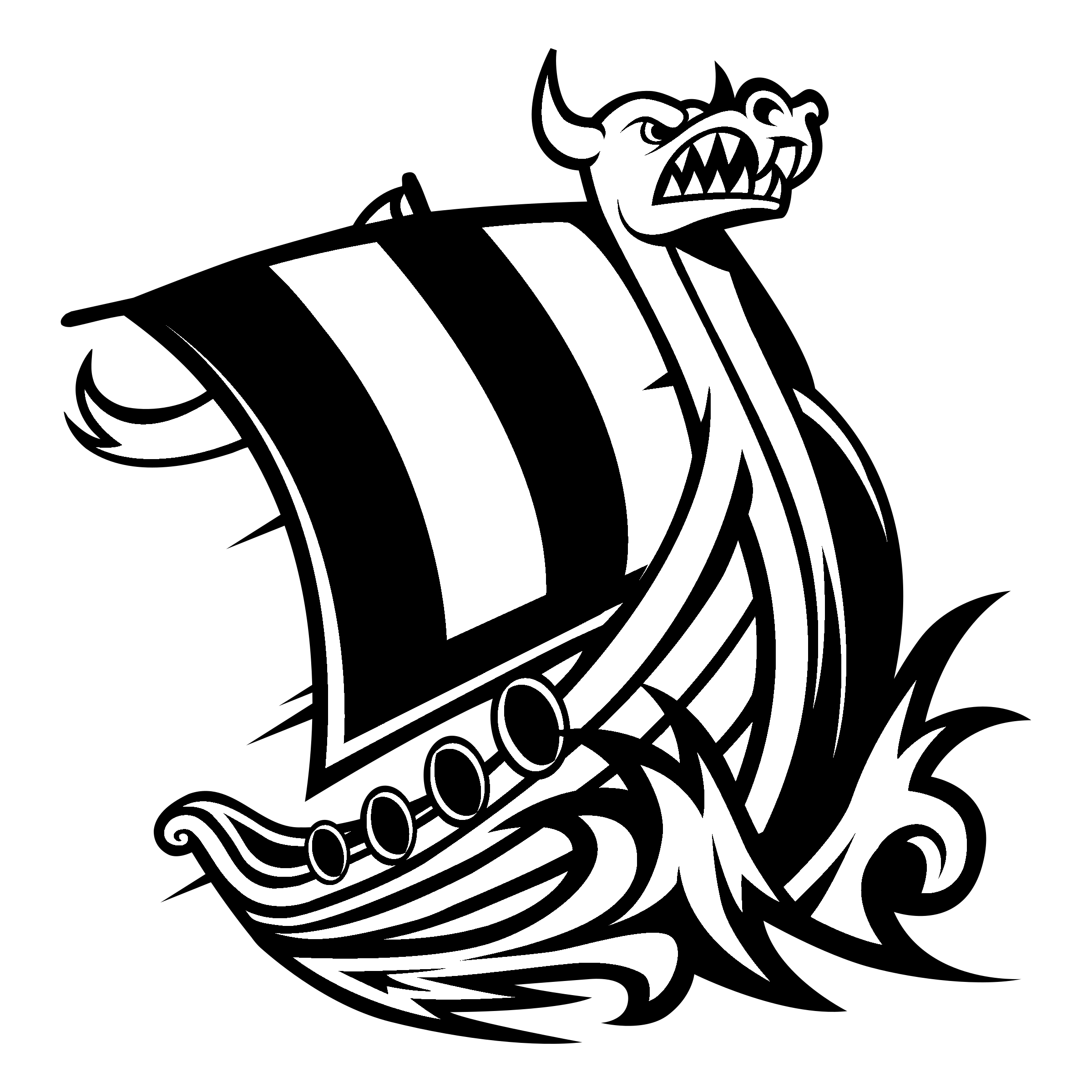 Black and White Vikings Logo - WWU Vikings Logo PNG Transparent & SVG Vector - Freebie Supply