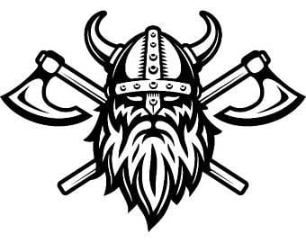 Black and White Vikings Logo - Viking svg | Etsy