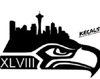 Black and White Seahawks Logo - seattle seahawks logo black and white - Google Search | crafts ...