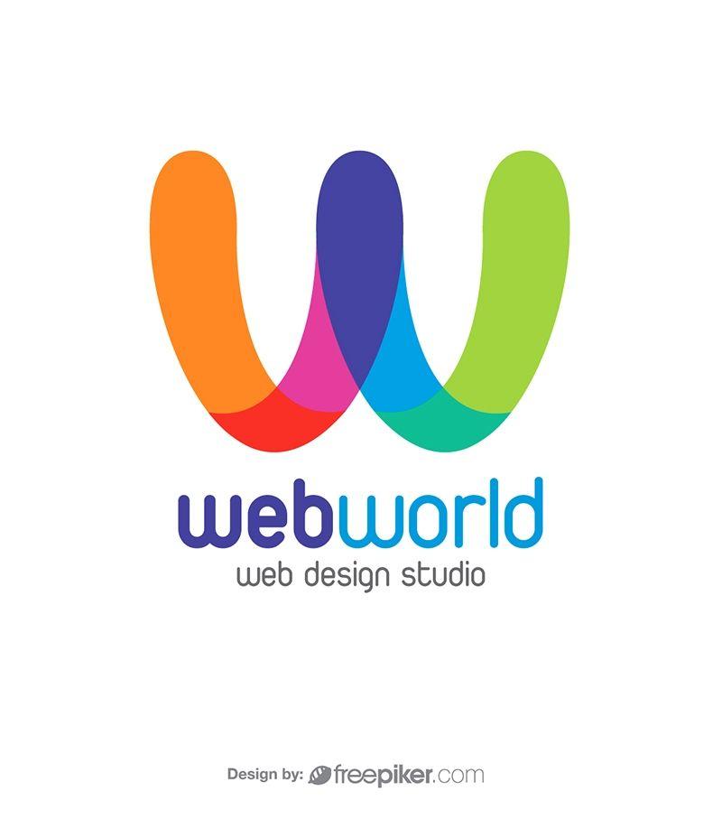 Colorful Logo - Freepiker. web world creative colorful logo