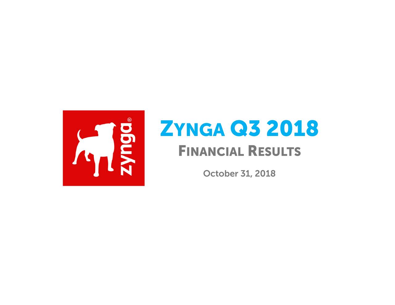 Zynga Logo - Zynga 2018 Q3 Call Slides NASDAQ:ZNGA