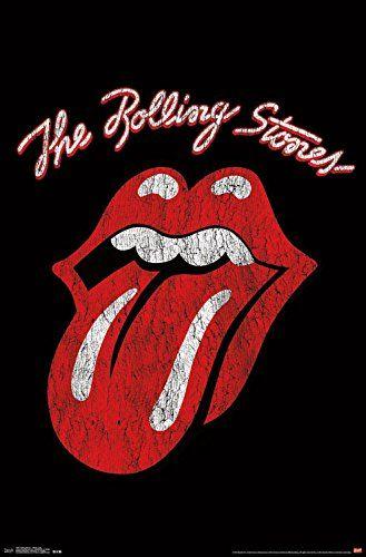 Rolling Stones Logo - Amazon.com: Trends International Rolling Stones Classic Logo Wall ...