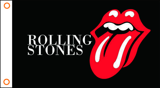 Rolling Stones Logo - Flag - Rolling Stones - Tongue logo | Gifts | BadBoy.NL