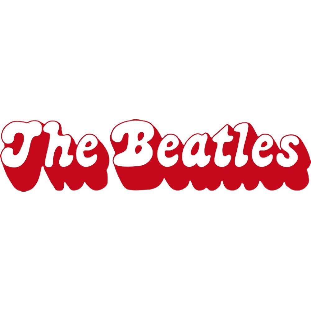 The Beatles Logo - The Beatles 3D Logo Rub-On Sticker - Red