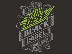 Black Mtn Dew Logo - Black Label