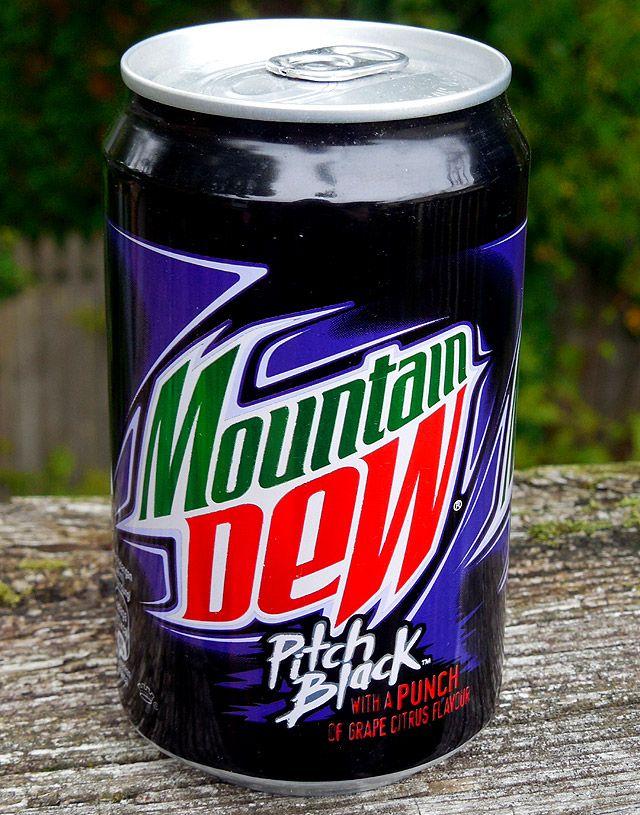 Black Mtn Dew Logo - Mountain Dew Pitch Black is BACK!. Dinosaur Dracula!