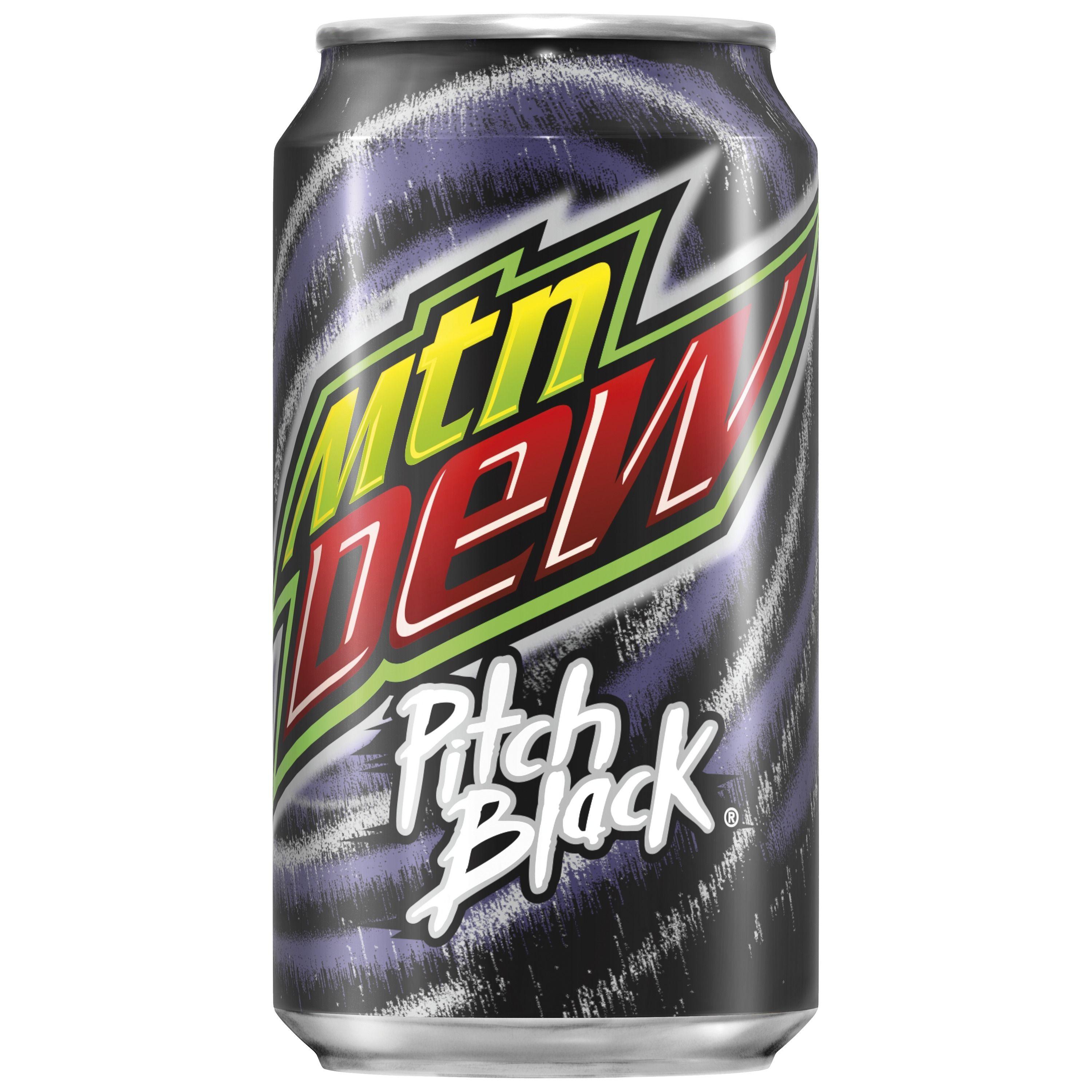 Black Mtn Dew Logo - Mountain Dew Pitch Black Soda, 12 Count, 12 fl. oz. Cans - Walmart.com