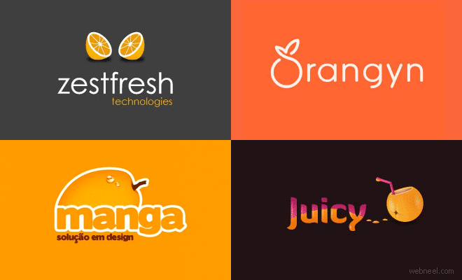 Orange Logo - Creative Fruit Logo Design examples for Inspiration