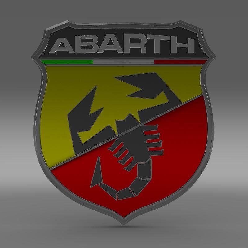Abarth Logo - Abarth Logo 3D Model in Parts of auto 3DExport