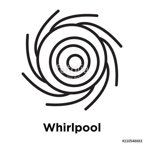 Whirlpool Logo - Whirlpool icon vector sign and symbol isolated on white background ...