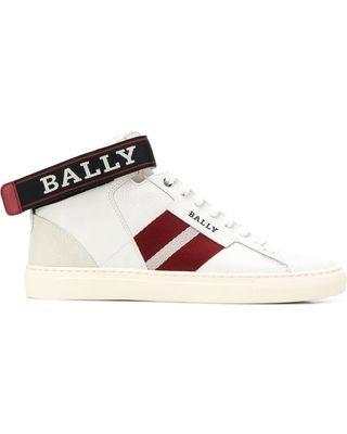 Bally Logo - Hot Bargains! 40% Off Bally logo ankle strap sneakers - White