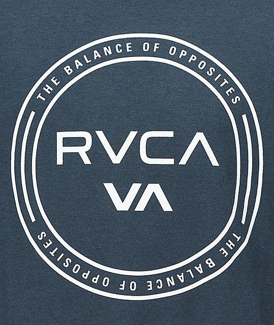 RVCA Logo - RVCA Balance Hoop Midnight T-Shirt | Zumiez