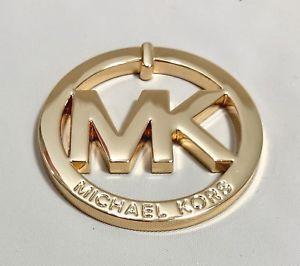 MK Logo - MICHAEL KORS GOLD LARGE METAL MK LOGO GOLD NWOT