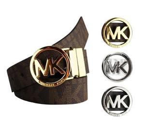 MK Logo - Michael Kors Women's Signature Reversible Circle MK Logo Belt 551342 ...
