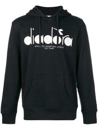 Diadora Logo - Diadora Logo Print Hoodie